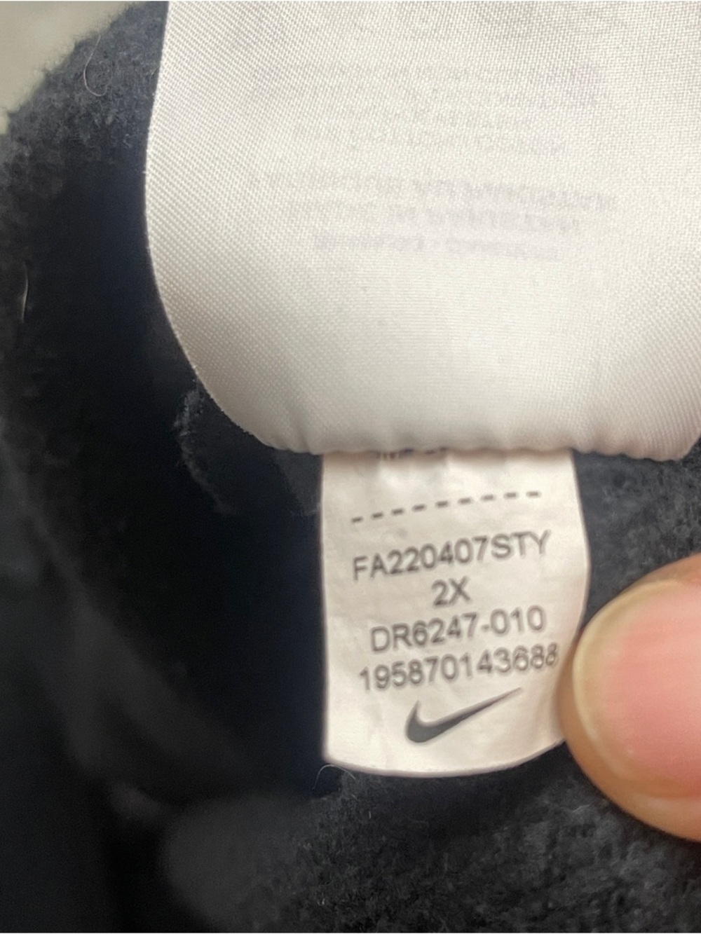 Nike Phoenix Fleece Cropped Crewneck Sweatshirt Size 2X Black Center Logo - Picture 7 of 9